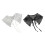 Adorable White Detachable Spread Lapel Collar Accessory-Black 2
