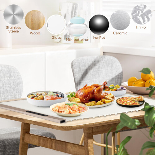300W Hot Plate, Roll Up Heating Tray with 4h Timer 1