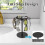 360 Rotating Eyeglass Holder Stand Eye Glass Display-Black 6