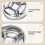 Multi Section Steam Tray With Double Handle Stainless Steel-3 7