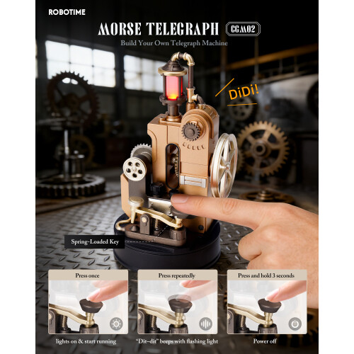 ROKR Morse Telegraph Mechanical 3D Puzzle 1