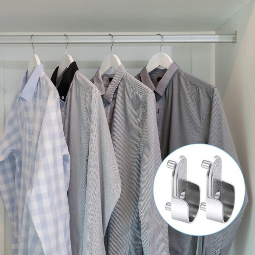 Pack Of 10 Space Saving Alloy Brackets For Mounting Wardrobe 1
