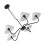 Living And Home Modern 5-Head Pendant Light Chandelier 3