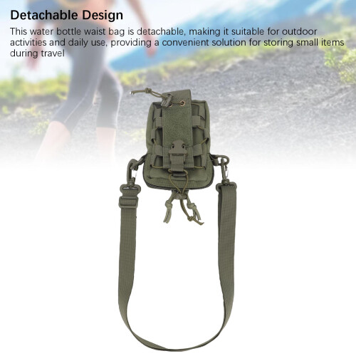 Wasserflaschen-Gürteltasche aus Nylon Grün Eine Größe 2