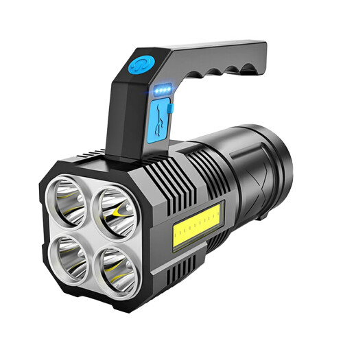 Flashlight P1000 LED USB 4 Modes Adjustable Searchlight Spotlight