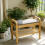 Gr8 Home Bamboo Shoe Rack Bench with Cushion Seat Storage 4