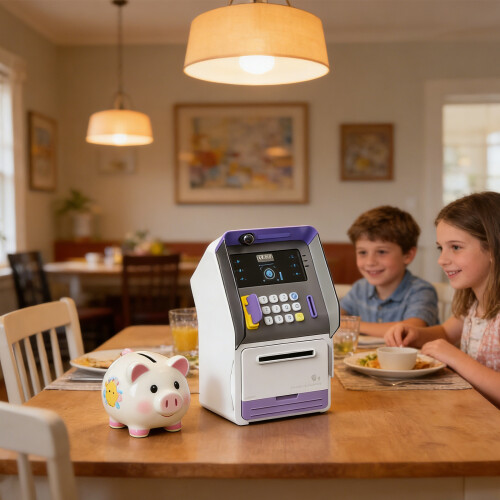 Interactive Savings Box For Kids Using Progressive-Orange 2