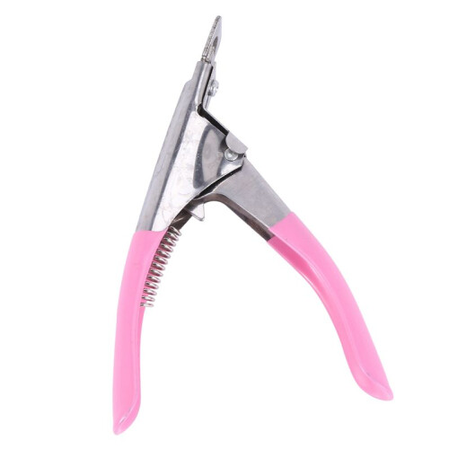 2X Corta-Unhas para Unhas e Unhas Postiças Acrílicas Fáceis de Usar Rosa.