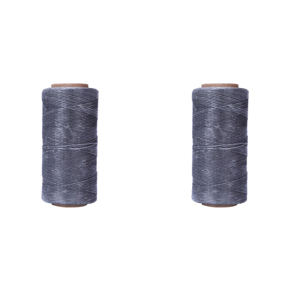 2Pcs 260M 150D 1Mm Leather Sewing Waxed Wax Thread Hand Needle Cord Diy New Color:gray 4713759490270