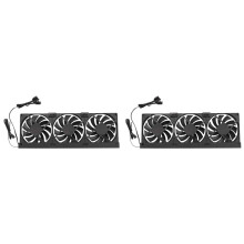 2X Universal GPU Cooling Fan 3X90mm ARGB Sync Lighting 5V Addressable RGB Silent Chassis PCI Card Cooler Fan