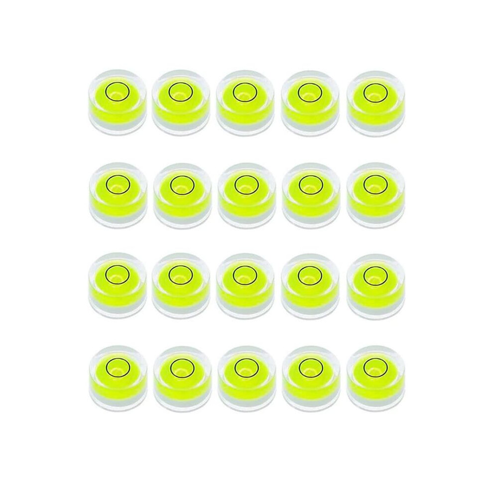 20Pcs Bubble Spirit Level 10X6mm Circular Bullseye Bubble Levels For Leveling Tripod Telescope 10X6mm, Non-Adhesive 4711177236807
