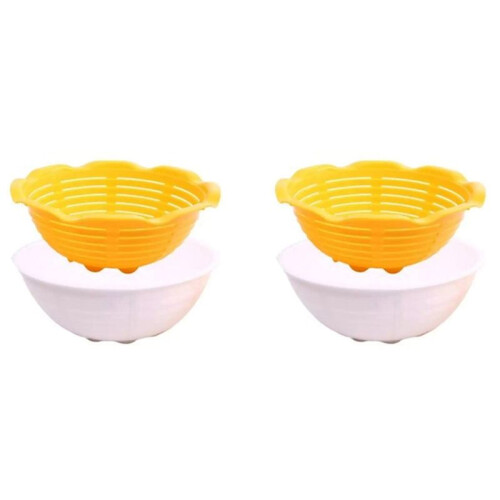2X Plastic Fermentation Basket Bread Proofing Basket Kitchen Sourdough Basket