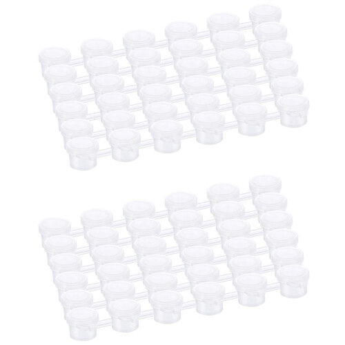60 Strips 180 Pots Paint Pots Strips 3 Ml  Paint Pot Empty Paint Cups Crafts Plastic Storage Containers