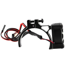 2X for RC Car 3650 3660 550 540 Motor Heatsink Cooling Fan with Thermal Sensor CNC Aluminum Alloy Clamp Heatsink,Black