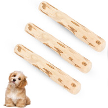 3Pcs Wood Dog Chews Biodegradable Coffee Wood Pet Chewing Stick