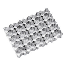 Roestbestendige metalen koekjesvormer Bloemhart Stervorm-Skelet