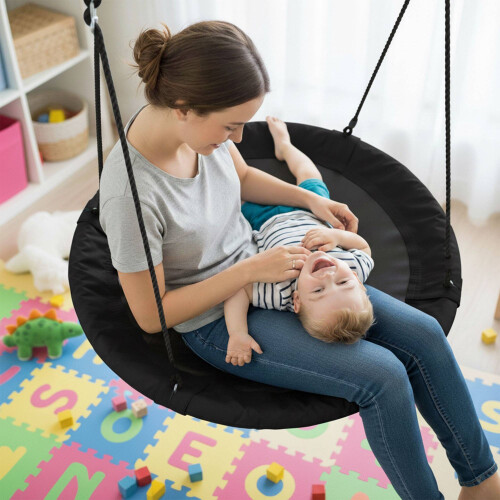 90 cm Round Nest Swing - Soft, Foam-Padded Frame 2