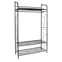 Heavy Duty Metal Open Wardrobe with 2 Shelves