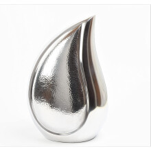 Cremation Ashes Urn for Adult Human Ashes Silver Teardrop Memorial Urn Aluminium Funeral Urn