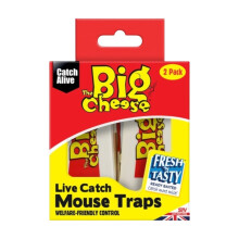The Big Cheese Live Catch Mouse Trap Pre Baited Twin Pack