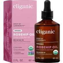 Cliganic Organic Rosehip Seed Oil for Face, 100% Pure|Natural Cold Pressed Unrefined Non-GMO | Carrier Oil for Skin, Hair & Nails (Packaging May Vary)