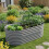 Cama de jardín elevada de metal semicircular, acero galvanizado 2