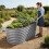 Cama de jardín elevada de metal semicircular, acero galvanizado 3