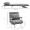 Umbaubarer Relaxsessel mit Bettfunktion, Grau, 65x69x80 cm 3