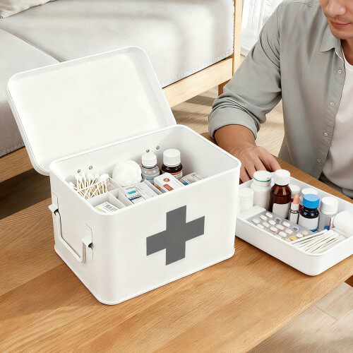 Medicijnopbergdoos met 4 vakken 2