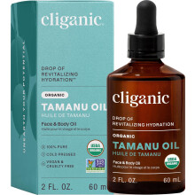 Cliganic USDA Organic Tamanu Oil, 100% Pure - For Face, Hair & Skin | Natural Cold Pressed Unrefined Hexane-Free