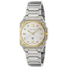 Gucci YA166503 G-Flat Silver Dial Ladies Watch