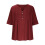 Comfortable Polyester Women's Top Three Quarter-dep red M 6