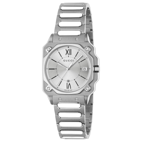 GUCCI Gucci YA166504 G-Flat Silver Dial Unisex Watch