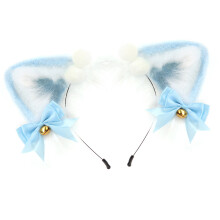 NonSlip Kitten Ears Headpiece For Themed Parties Halloween-Blue