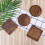 Untersetzer, dunkles Holz - quadratisch - Nr. 3 4