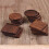 Untersetzer, dunkles Holz - quadratisch - Nr. 3 5