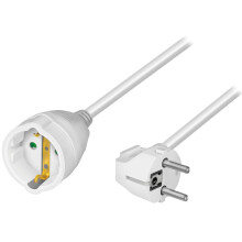 Cable de extensión para interiores con conexión a tierra, 2 m, blanco