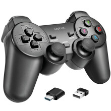 Gamepad inalámbrico de 2,4 GHz, color negro, compatible con PC y Android