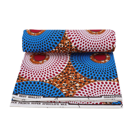 Polyester-Afrikanischer Druck 6 Yards Ankara geometrisch