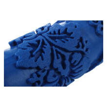 2X 15Cm Wand Dekoration Empaistic Blume Muster Malerei Walze Fuer Dekoration Maschine - Blau