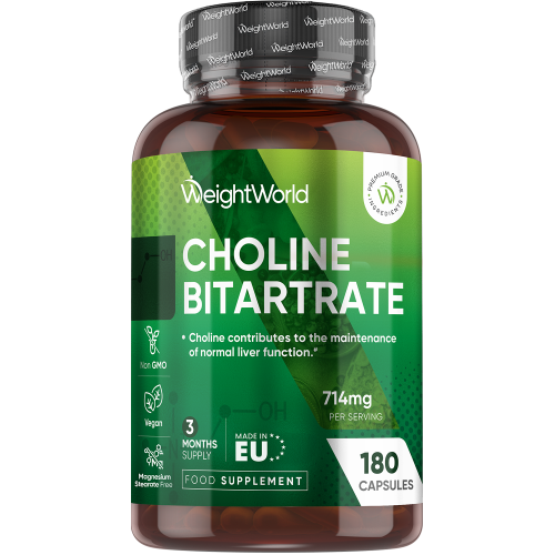 WeightWorld Choline Bitartrate 714mg-180 Capsules