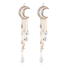 Fermagli per capelli con strass e perline, accessorio per capelli a forma di luna, regalo perfetto per occasioni come feste e matrimoni.