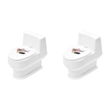 2X Weiss Interessante Lustige Toilettenschuessel Uebernatuerlich Wasser Pistole Spielzeug Fuer Kinder