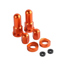 Motorcycle Tire Rims Lock Nut Kit Metal Construction-Orange
