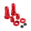 Motorcycle Rims Locking Nuts Metal Construction Secure Grip-Red 1
