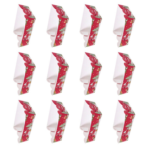 Christmas Pattern Disposable Serving Trays Paper-Style B