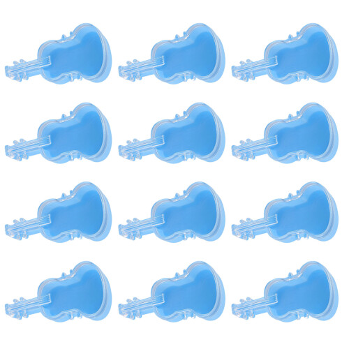 12Pcs Violin Shape Candy Holder Plastic Candy Container-Blue