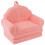 2-in-1 Kinder-Schlafsofa, rosa Teddy-Stoff, faltbar 1