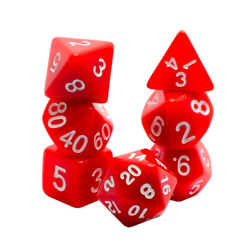 7er-Pack Würfel zu Dungeons and Dragons (rot) 1