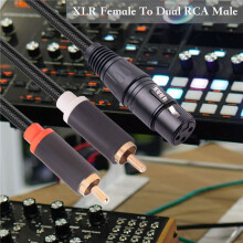 3X 3 Pin XLR Female to Dual RCA Male Y Splitter Cable,Mixer Amplifier Audio Cable,Stereo Audio Interconnect Cable,1Meter
